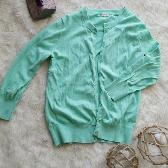 J. Crew Sweaters - 🐦Mint J Crew cardigan